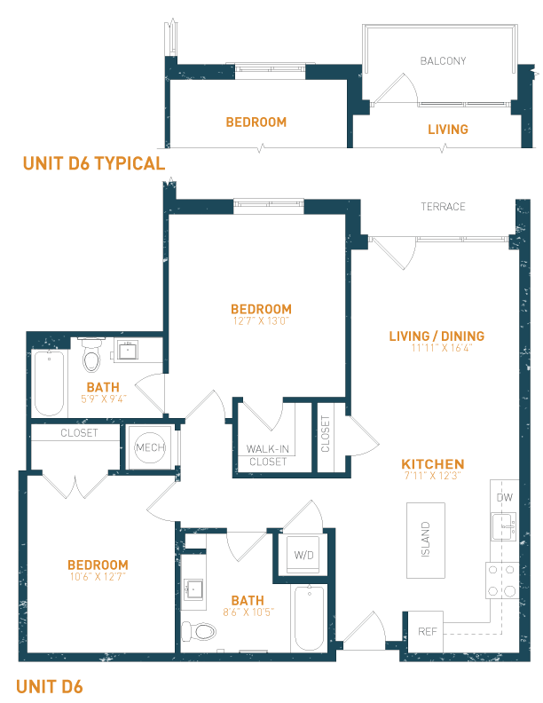 View Brookland Press's Forge 925-B325 Apartment Floor Plan in DC